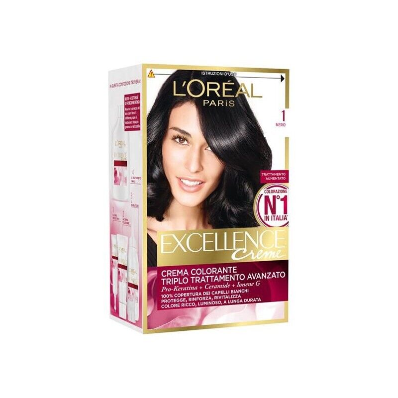 L'ORÉAL PARIS EXCELLENCE CREMA COLORANTE TRIPLO TRATTAMENTO AVANZATO 1 NERO