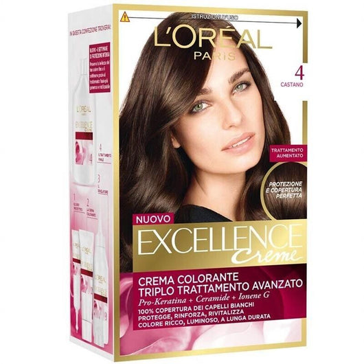 L'ORÉAL PARIS EXCELLENCE CREMA COLORANTE TRIPLO TRATTAMENTO AVANZATO 4 CASTANO