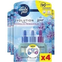AMBIPUR 3 VOLUTION RICARICA RISVEGLIO PRIMAVERILE 20 ML 12 PZ X 3 FRAGRANZE FINO A 90 GIORNI DI DURATA