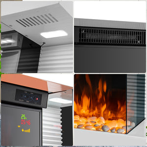 Camino Elettrico Saint Moritz da Parete con Fiamma Realistica Caminetto a Muro