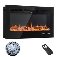 Camino Elettrico Livigno a Incasso Caminetto Stufa Riscaldante a Parete 91.4 cm