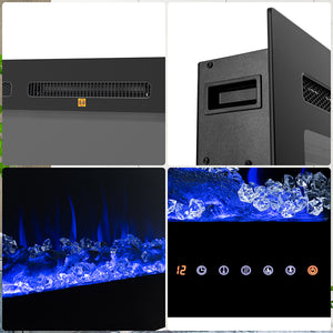 Camino Elettrico Livigno a Incasso Caminetto Stufa Riscaldante a Parete 132 cm