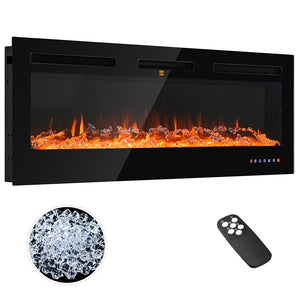 Camino Elettrico Livigno a Incasso Caminetto Stufa Riscaldante a Parete 132 cm