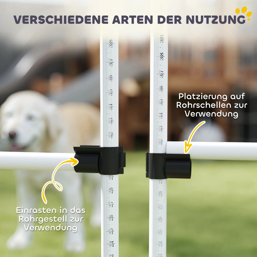 Set Agility per Cani 4 Pezzi ¨C Xylo ¨C Ostacoli Regolabili con Borsa Trasporto