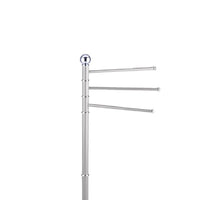 Piantane da Bagno Porta Asciugamani Acciaio Smaltato 3 Braccia Grigio Chiaro