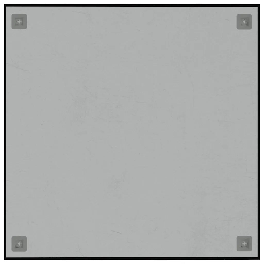 Lavagna Magnetica a Parete Nera 60x60 cm Vetro Temperato
