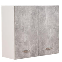 Mobile Cucina Pensile 2 Ante Componibile in Legno Colore Grigio 80x32 H72cm