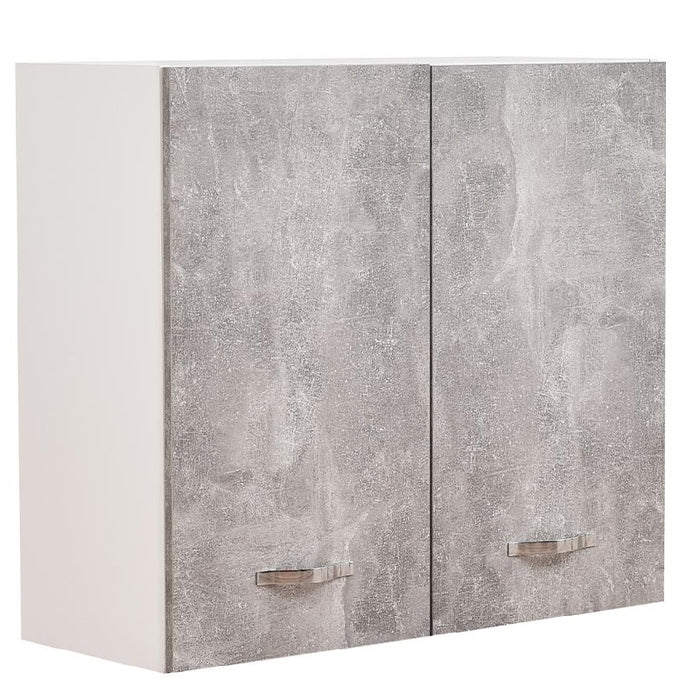 Mobile Cucina Pensile 2 Ante Componibile in Legno Colore Grigio 80x32 H72cm