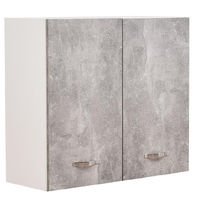 Mobile Cucina Pensile 2 Ante Componibile in Legno Colore Grigio 80x32 H72cm