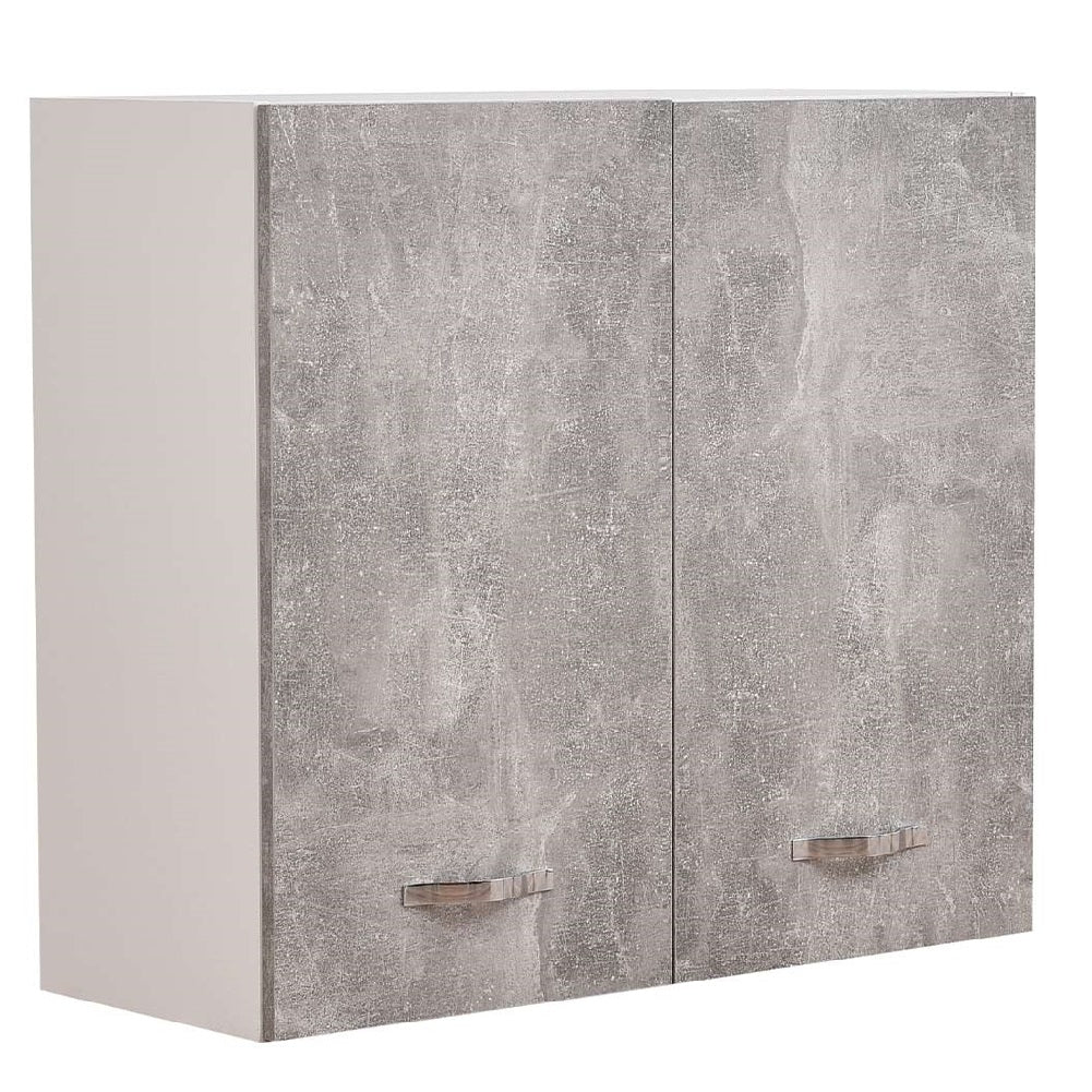 Pensile da Cucina Scolapiatti Sistema Raccogli Gocce Mobile Colore Grigio 80cm