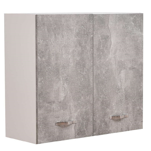 Pensile da Cucina Scolapiatti Sistema Raccogli Gocce Mobile Colore Grigio 80cm