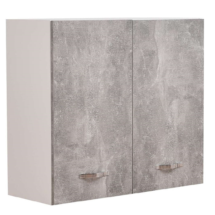 Pensile da Cucina Scolapiatti Sistema Raccogli Gocce Mobile Colore Grigio 80cm