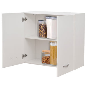Mobile Cucina Pensile 2 Ante Componibile in Legno Colore Bianco 80x32 H72cm