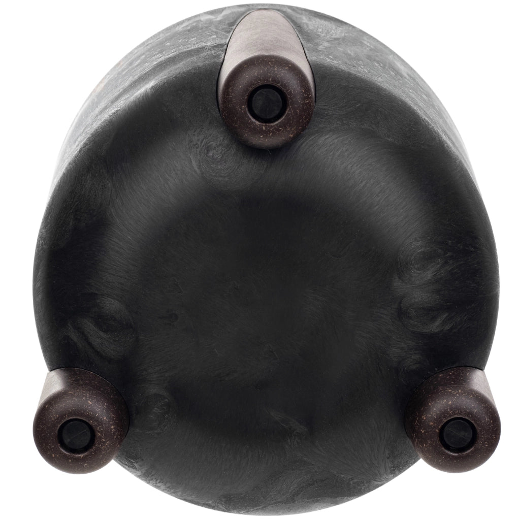 Vaso da fiori KADAX, coprivaso, fiori su gambe, con inserto, supporto per fiori, nero, 18 cm