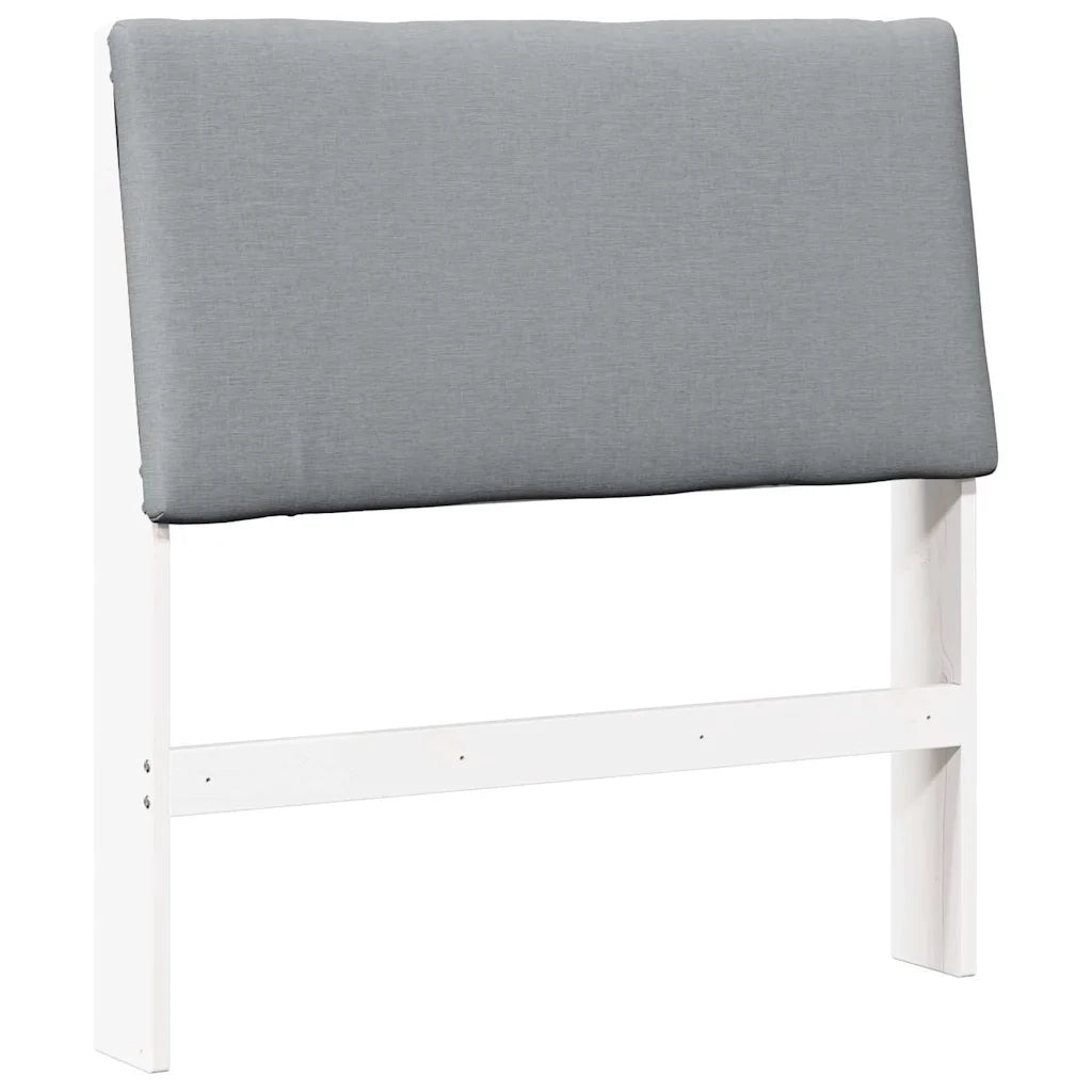 Testiera | Testata imbottita Grigio chiaro 90 cm Pino massello