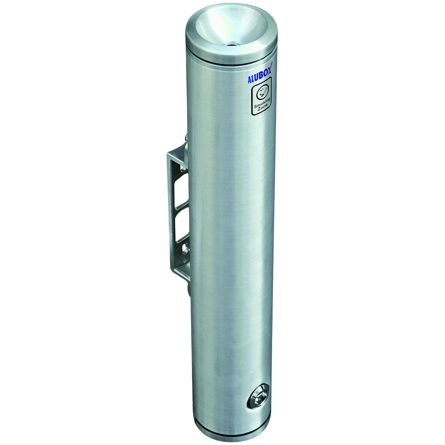 ALUBOX Posacenere Da Esterno A Muro In Alluminio Satinato Portacenere Da Esterno 8X8X48 Cm Kit Di Installazione E Pulizia Incluso Posacenere Da Muro 2 Kg Adatto Per Esterno E Interno