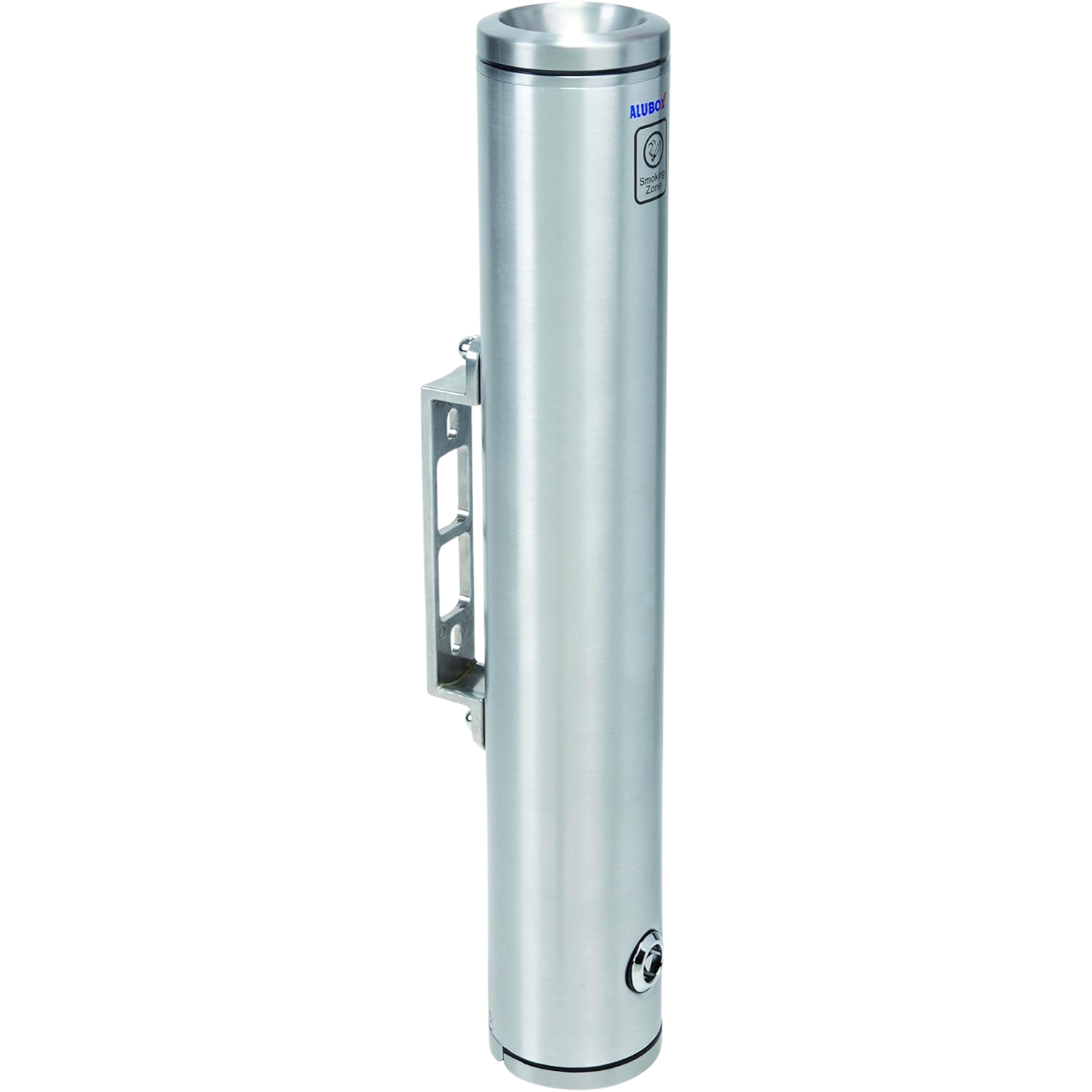 ALUBOX Posacenere Da Esterno A Muro In Alluminio Satinato Portacenere Da Esterno 8X8X48 Cm Kit Di Installazione E Pulizia Incluso Posacenere Da Muro 2 Kg Adatto Per Esterno E Interno