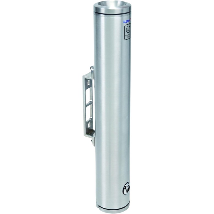 ALUBOX Posacenere Da Esterno A Muro In Alluminio Satinato Portacenere Da Esterno 8X8X48 Cm Kit Di Installazione E Pulizia Incluso Posacenere Da Muro 2 Kg Adatto Per Esterno E Interno