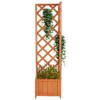Fioriera Angolare Traliccio Esterno Porta Fiori e Rampicanti Angolo 40x40x145cm