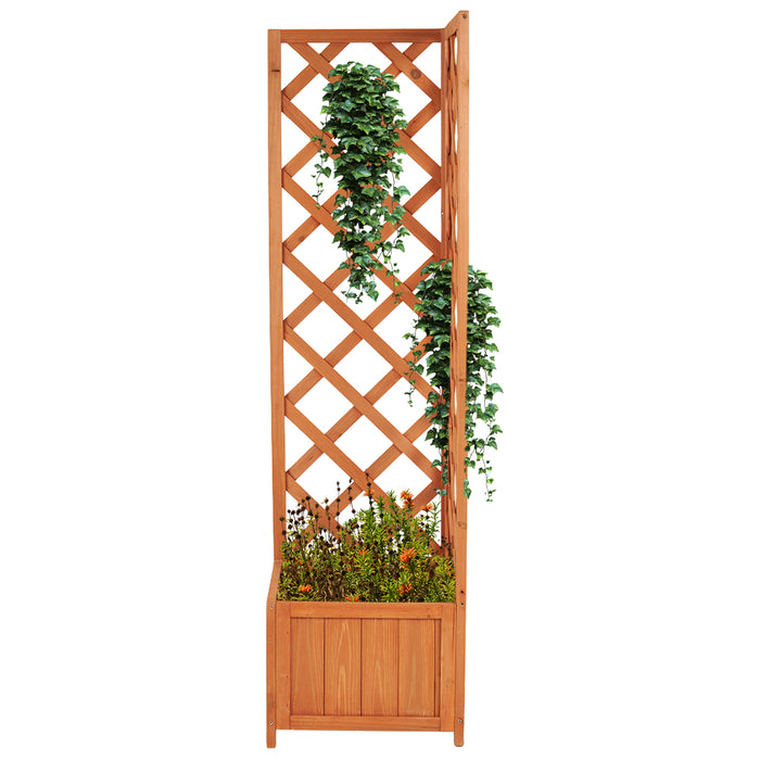 Fioriera Angolare Traliccio Esterno Porta Fiori e Rampicanti Angolo 40x40x145cm