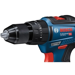 Bosch GSB 18V-55 Trapano Avvitatore a Percussione 18V, 55 Nm, 2 Batterie 4Ah Valigetta L-Case