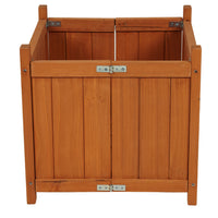 Fioriera in Legno Pieghevole Vaso per Fiori Piante da Esterno Giardino 38x38x35cm