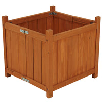 Fioriera in Legno Pieghevole Vaso per Fiori Piante da Esterno Giardino 38x38x35cm