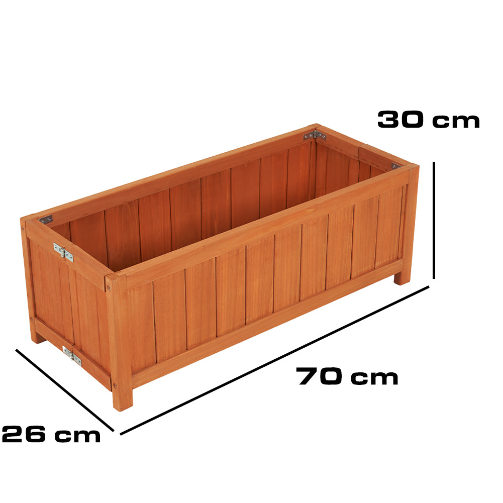 Fioriera in Legno Pieghevole Vaso per Fiori e Piante Esterno Giardino 70x30x25cm