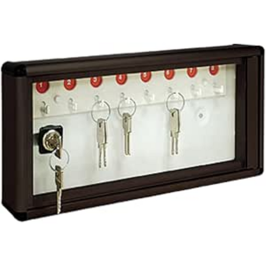 ALUBOX Bacheca Portachiavi Da Parete In Alluminio 30X5X14 Cm Porta Chiavi Da Muro Per Casa Interno O Esterno Protetto Made In Italy Con 8 Ganci Numerati COLORE: ANTRACITE