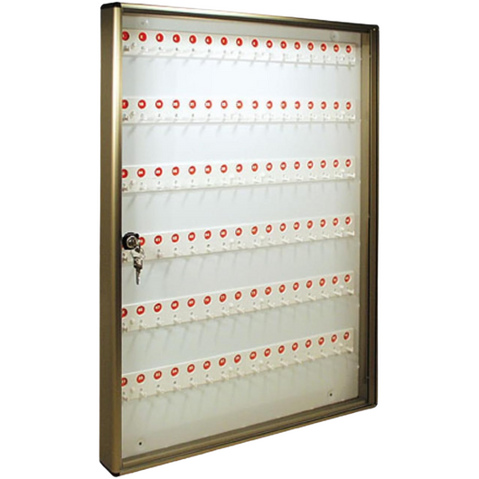 ALUBOX Bacheca Portachiavi Da Parete In Alluminio 30X5X14 Cm Porta Chiavi Da Muro Per Casa Per Interno O Esterno Protetto Made In Italy Cassetta Appendi Chiavi A Muro Con 96 Ganci Numerati COLORE: BRONZO