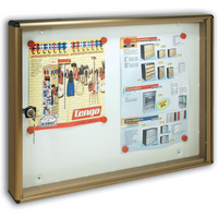 ALUBOX Bacheca Da Parete Per 1 Foglio A3 In Alluminio Anodizzato Bacheca Porta Avvisi Con Magneti Inclusi COLORE: BRONZO