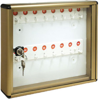 ALUBOX Bacheca Portachiavi Da Parete In Alluminio 30X5X14 Cm Porta Chiavi Da Muro Per Casa Interno O Esterno Protetto Made In Italy Con 16 Ganci Numerati COLORE: BRONZO