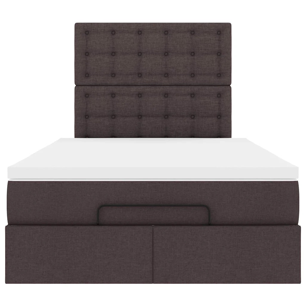vidaXL Struttura Letto Pouf con Materasso 80x200 cm in Tessuto