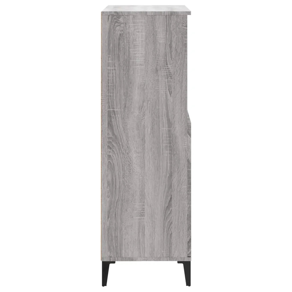 Credenza-Buffet-Armadio da cucina Grigio Sonoma 60x36x110 cm in Legno Multistrato