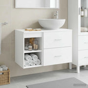 Set di mobili per il bagno 2 pcs Bianco Legno ingegnerizzato 3403912