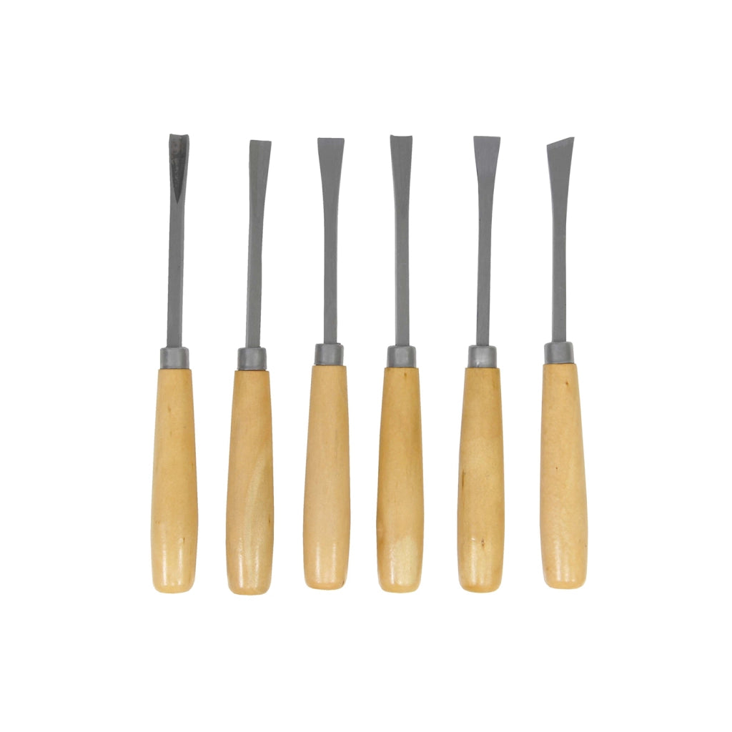 Sgorbie per Legno Scalpelli da Incisione Set da 6 Pz Masidef