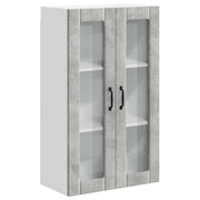 Pensile da cucina | Mobile in vetro da parete LUCCA Grigio Cemento 60 x 31 x 100 cm