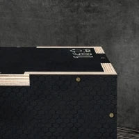 Box Jump Pliometrico a 3 Altezze in Legno Antiscivolo, 41-36-31cm, Nero