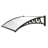 Pensilina Maya in Policarbonato Compatto Satinato 150x100 cm Nero