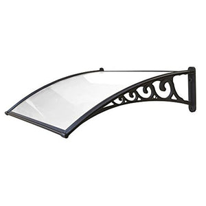 Pensilina Maya in Policarbonato Compatto Satinato 100x80 cm Nero