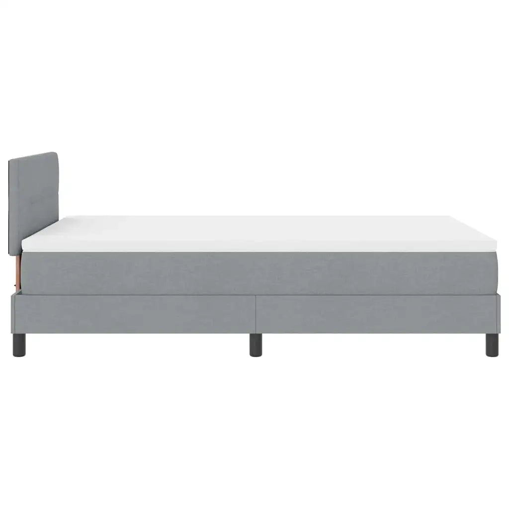 Letto a molle con materasso Grigio chiaro 120 x 190 cm Tessuto 3342191