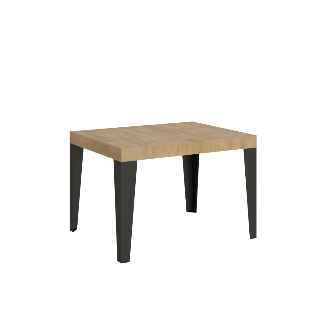 Tavolo allungabile 80x120/204 cm Flaris Quercia Natura telaio Antracite