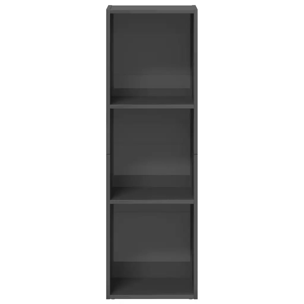 Libreria/Mobile TV Grigio Lucido 36x30x114 cm Legno Multistrato 800143