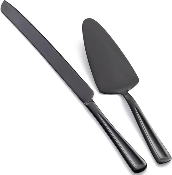 Set di posate per torta - Fornello e spatola per torta - 2 pezzi - Acciaio inossidabile - 33 cm