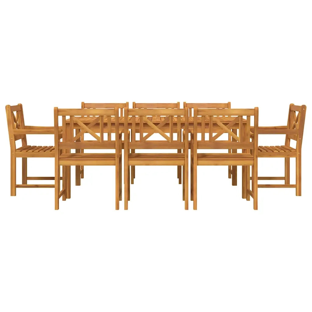 Set da Pranzo per Giardino 9 pcs Marrone 3375661
