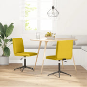 Sedie da Pranzo 2 pz Gialle in Velluto 3315374