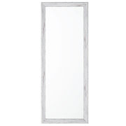 Specchio da parete bianco effetto legno 50 x 130 cm rettangolare verticale minimalista scandinavo