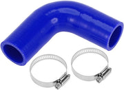 Slang di raffreddamento a silicone 32 mm - Lunghezza 90 mm - Angolo 90 gradi - Blu - Resistente a alta temperatura - Slang a silicone
