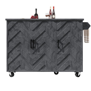 Isola cucina estendibile - Xylo - 118x45x92cm 3 cassetti regolabile