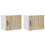 Set di 2 pensili da cucina moderni pratici per riporre oggetti 50 x 31 x 40 cm in legno composito effetto rovere Sonoma 02_0053928